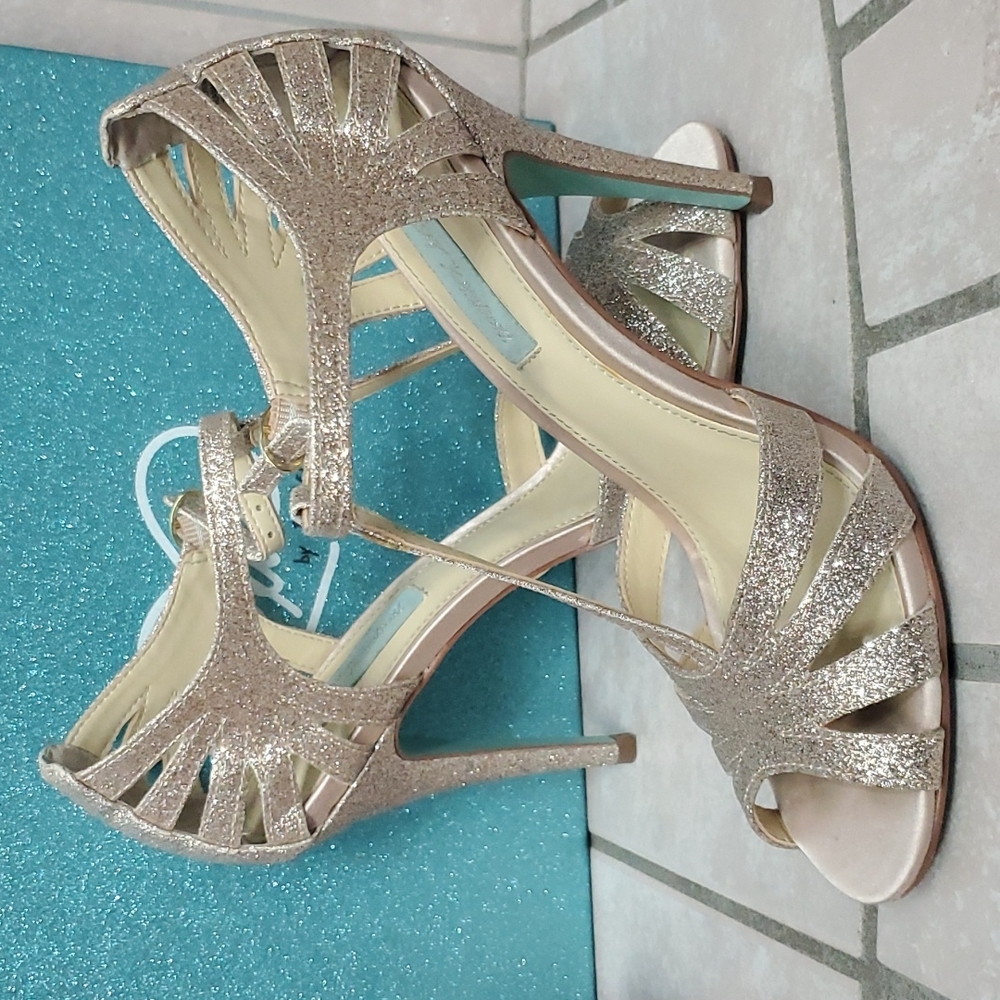 Betsy Johnson Silver Stilettos